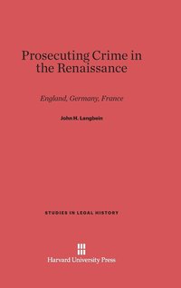 bokomslag Prosecuting Crime in the Renaissance