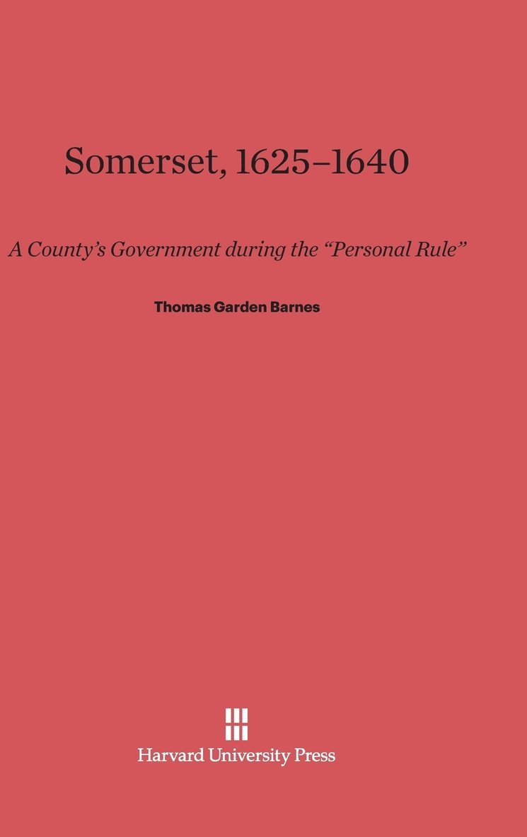 Somerset, 1625-1640 1