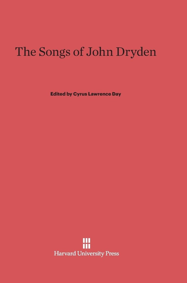 Songs of John Dryden 1