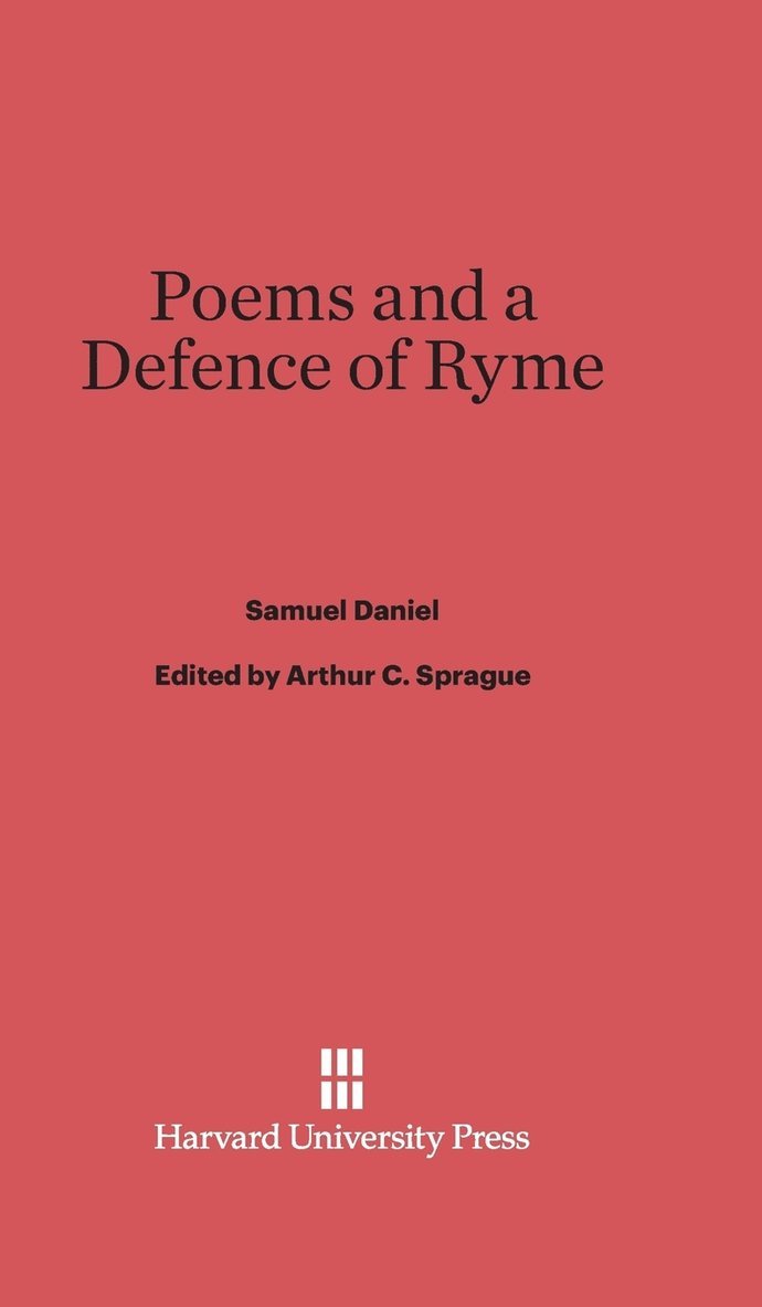 Poems and a Defence of Ryme