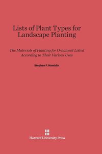 bokomslag Lists of Plant Types for Landscape Planting