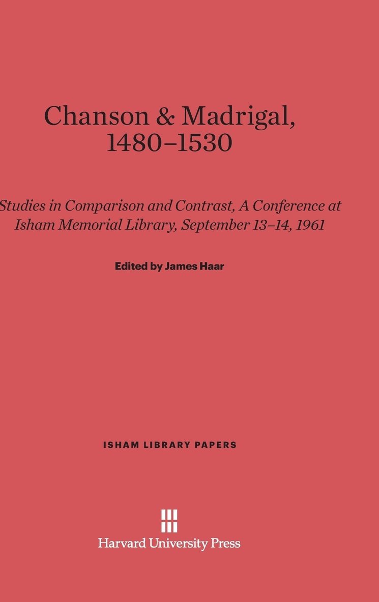 Chanson & Madrigal, 1480-1530 1