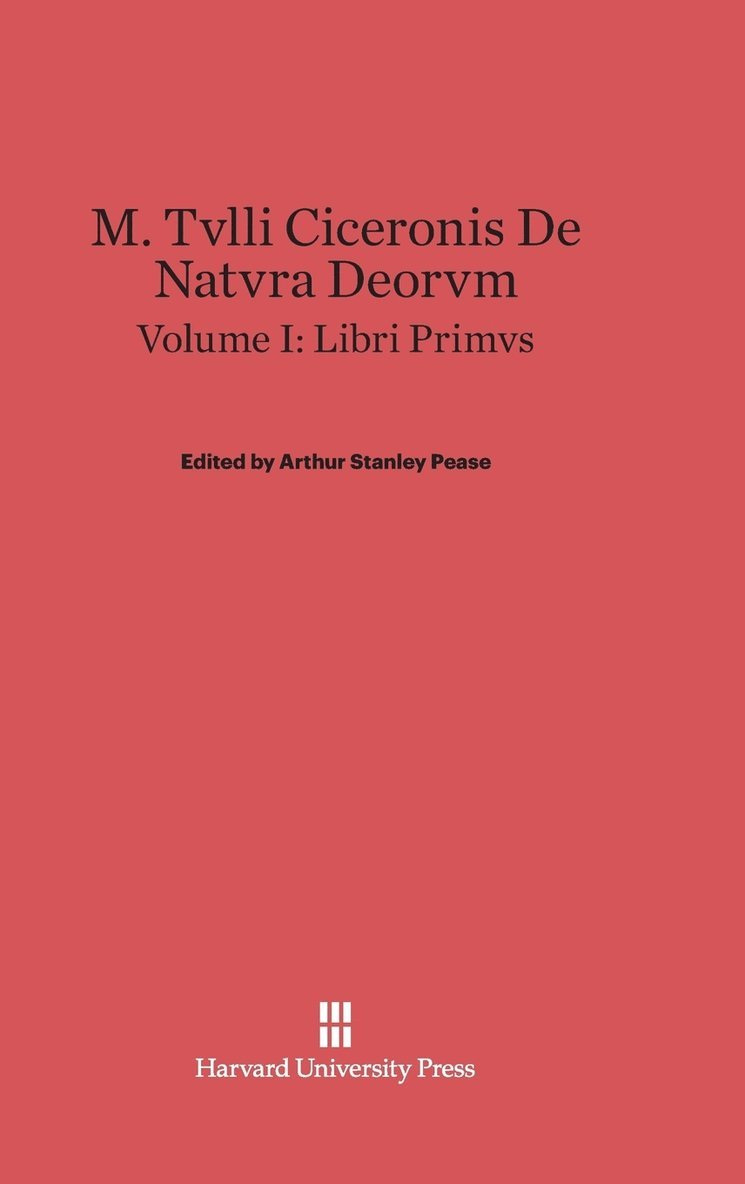 M. Tvlli Ciceronis De natvra deorvm, Volume I, Liber primvs 1
