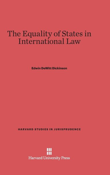 bokomslag The Equality of the States in International Law