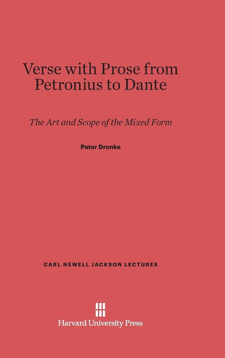 Verse with Prose from Petronius to Dante 1