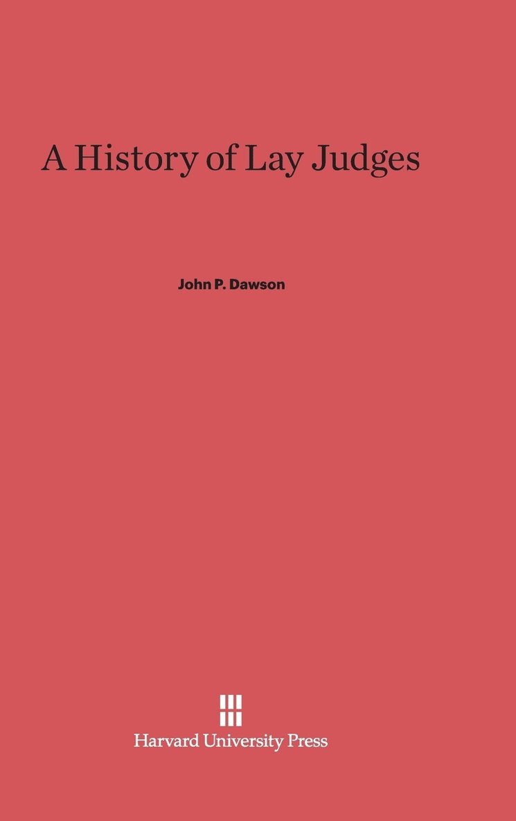 A History of Lay Judges 1