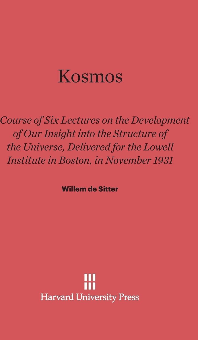 Willem De Sitter - Kosmos, Inbunden
