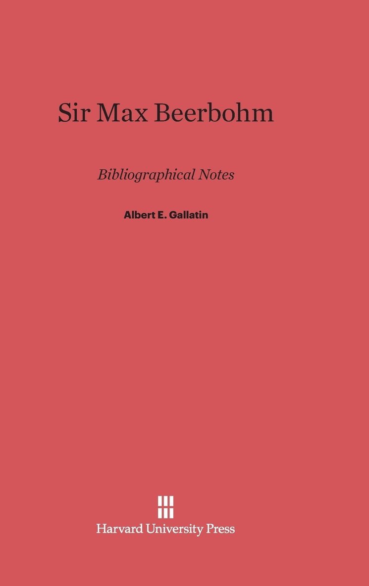 Sir Max Beerbohm 1