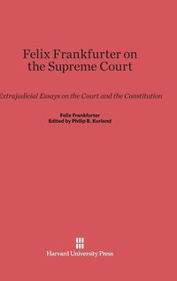 bokomslag Felix Frankfurter on the Supreme Court