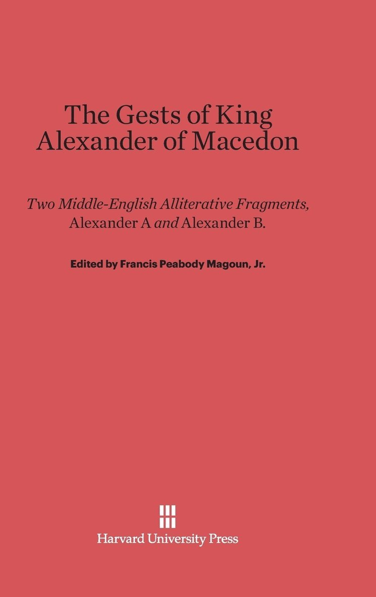 The Gests of King Alexander of Macedon 1