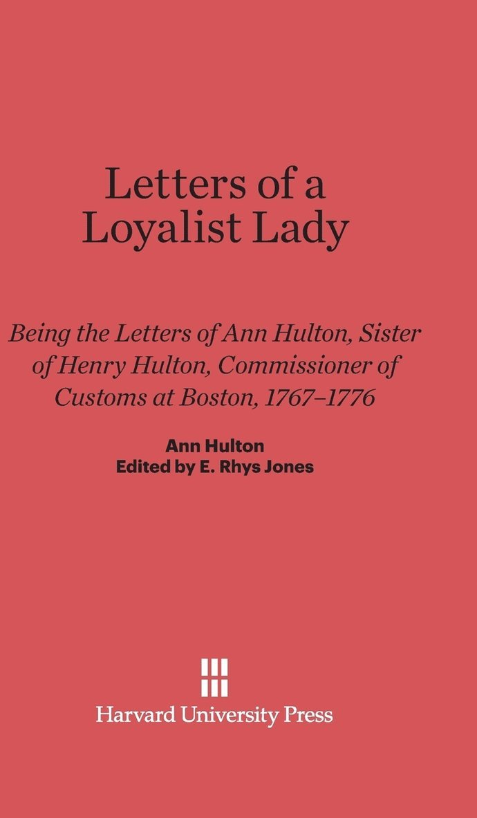 Letters of a Loyalist Lady 1