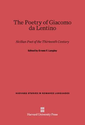 bokomslag The Poetry of Giacomo Da Lentino