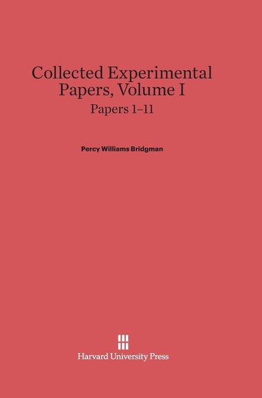 bokomslag Collected Experimental Papers, Volume I