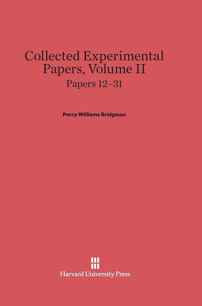 Collected Experimental Papers, Volume II 1