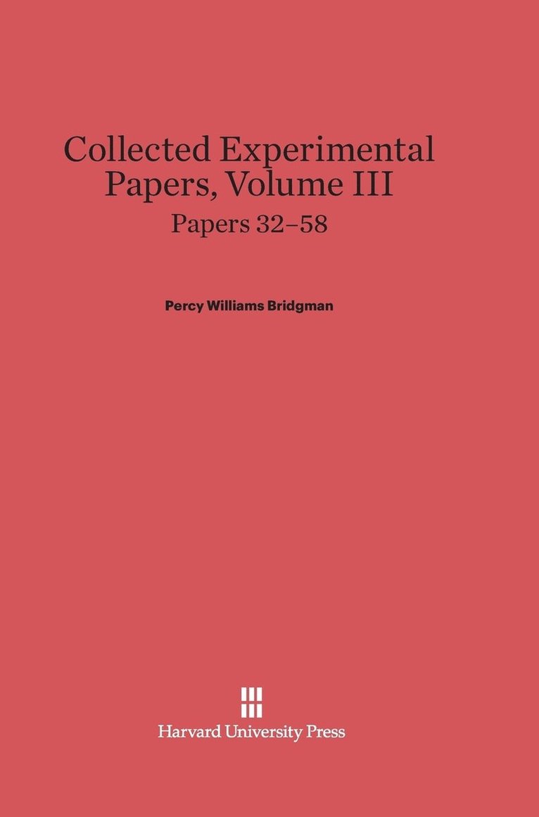 Collected Experimental Papers, Volume III 1