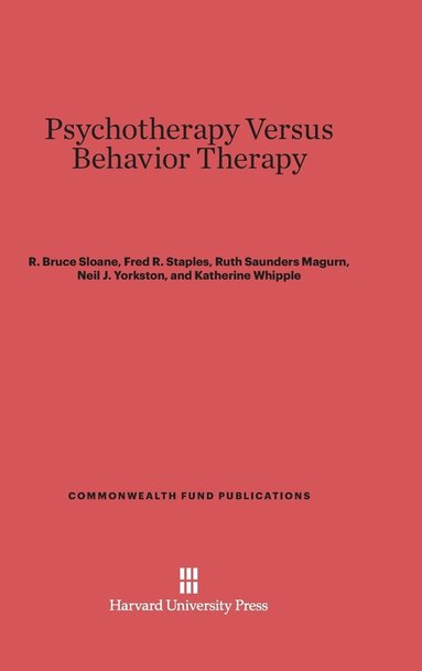bokomslag Psychotherapy Versus Behavior Therapy