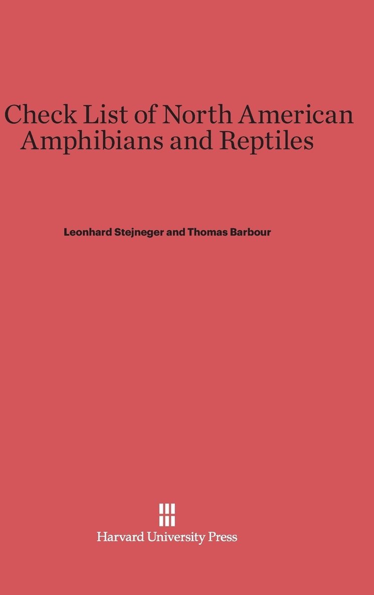 A Check List of North American Amphibians and Reptiles