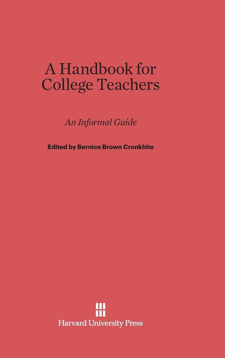 A Handbook for College Teachers 1