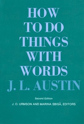 bokomslag How to Do Things with Words: Second Edition