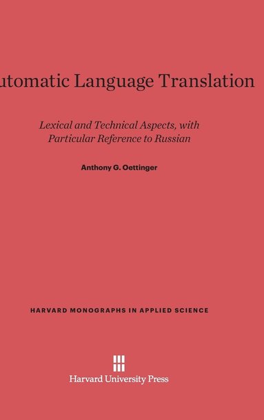 bokomslag Automatic Language Translation