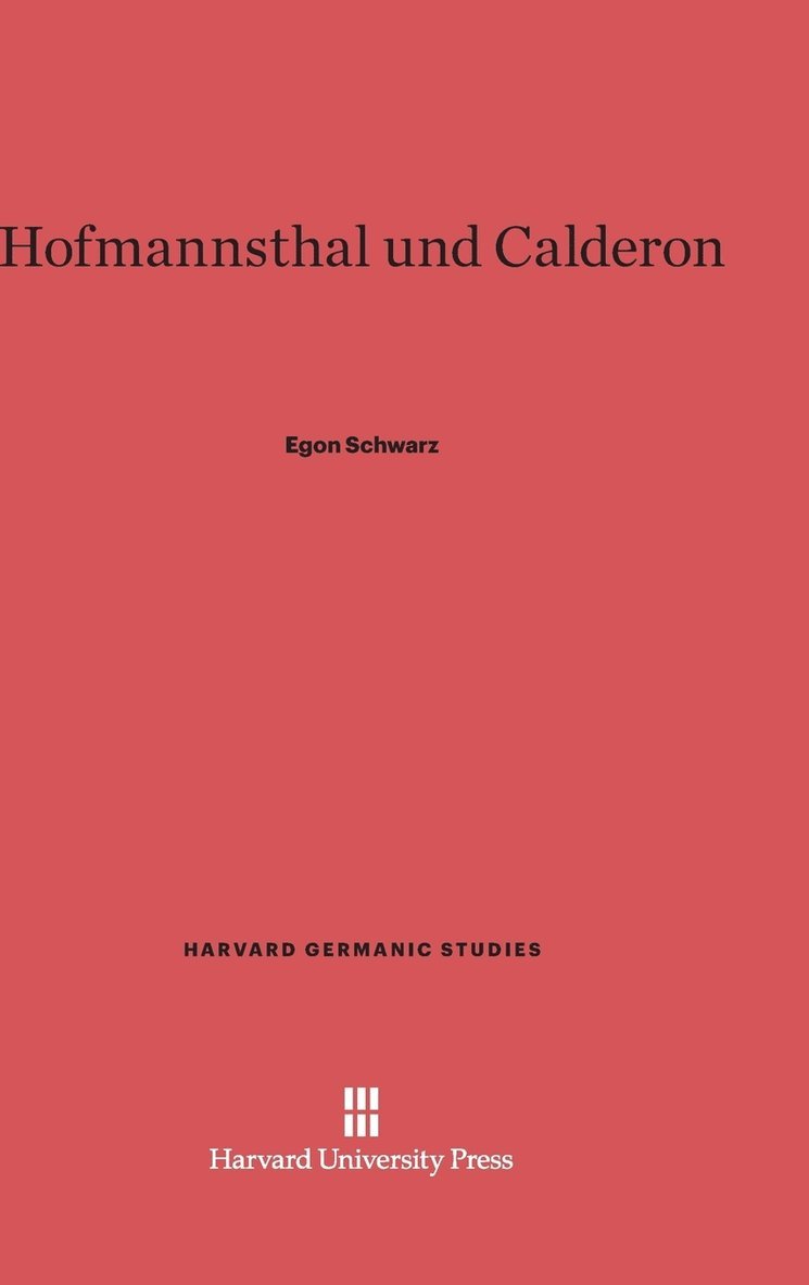 Hofmannsthal and Calderon 1