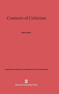 bokomslag Contexts of Criticism