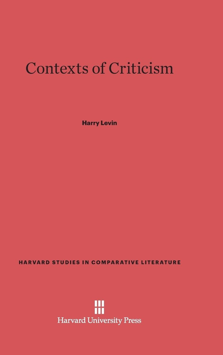 Contexts of Criticism 1