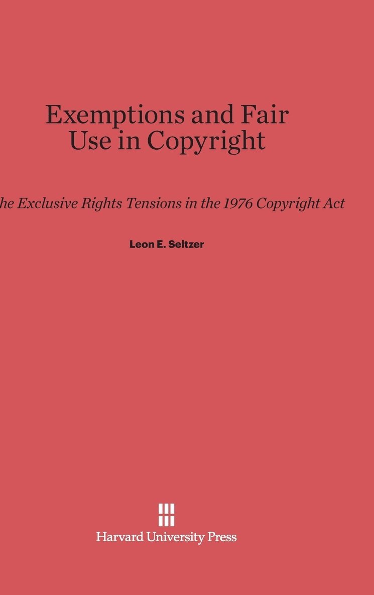 Exemptions and Fair Use in Copyright 1