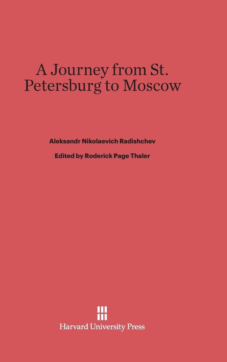 A Journey from St. Petersburg to Moscow 1