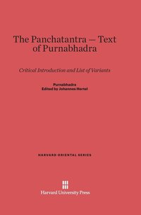 bokomslag The Panchatantra-Text of Purnabhadra