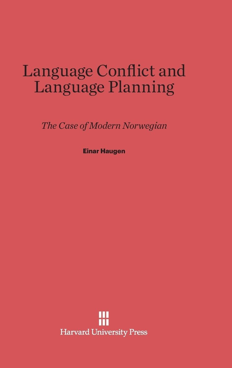 Language Conflict and Language Planning 1