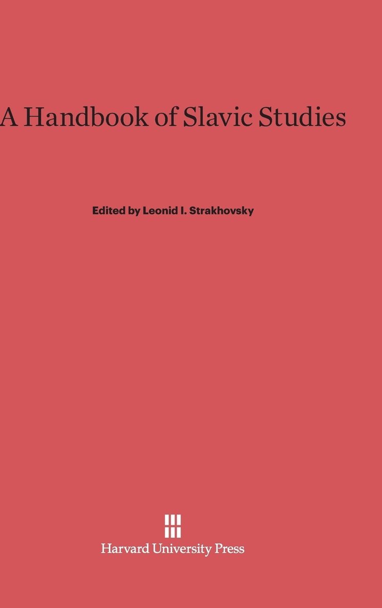 A Handbook of Slavic Studies 1