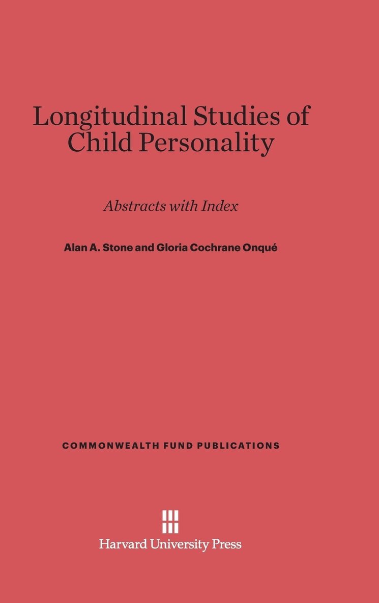 Longitudinal Studies of Child Personality 1