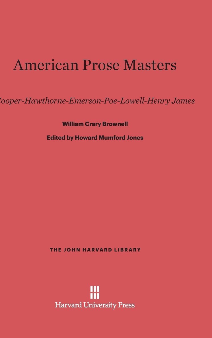 American Prose Masters 1