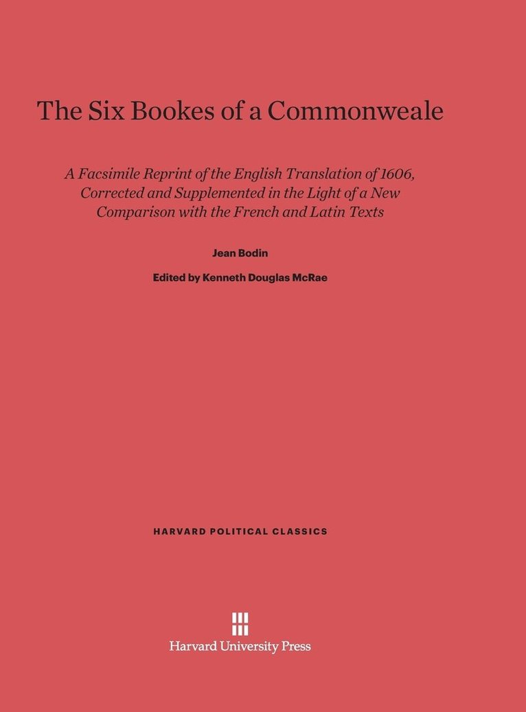 The Six Bookes of a Commonweale 1