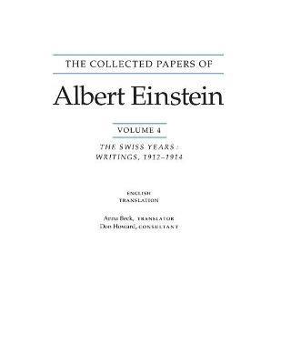 Albert Einstein, Don Howard - Collected Papers of Albert Einstein, Volume 4 (English), Häftad