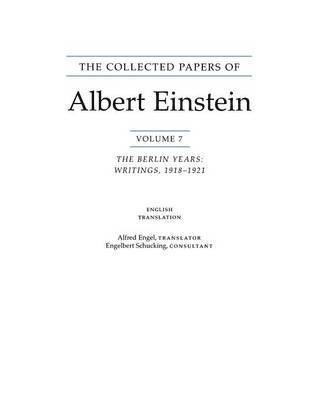Albert Einstein - Collected Papers of Albert Einstein, Volume 7 (English), Häftad