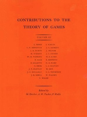 Melvin Dresher, Albert William Tucker, Philip Wolfe - Contributions to the Theory of Games, Volume III, Häftad