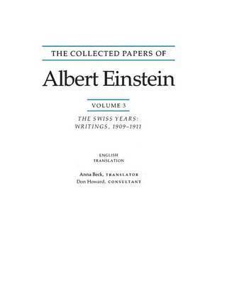 Albert Einstein, Don Howard - Collected Papers of Albert Einstein, Volume 3 (English), Häftad