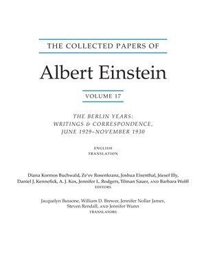 The Collected Papers of Albert Einstein, Volume 17 (Translation Supplement) 1