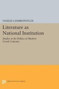 bokomslag Literature as National Institution