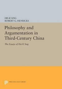 bokomslag Philosophy and Argumentation in Third-Century China