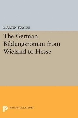 Martin Swales - German Bildungsroman from Wieland to Hesse, Häftad