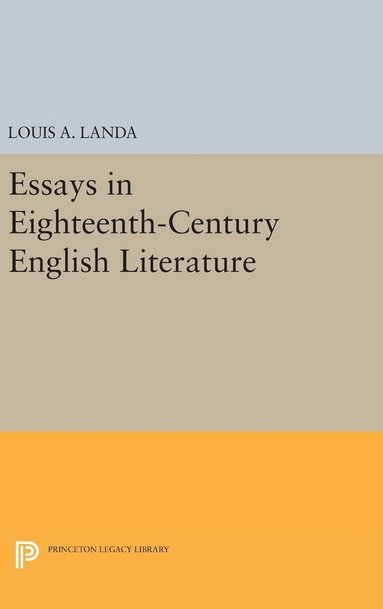 bokomslag Essays in Eighteenth-Century English Literature