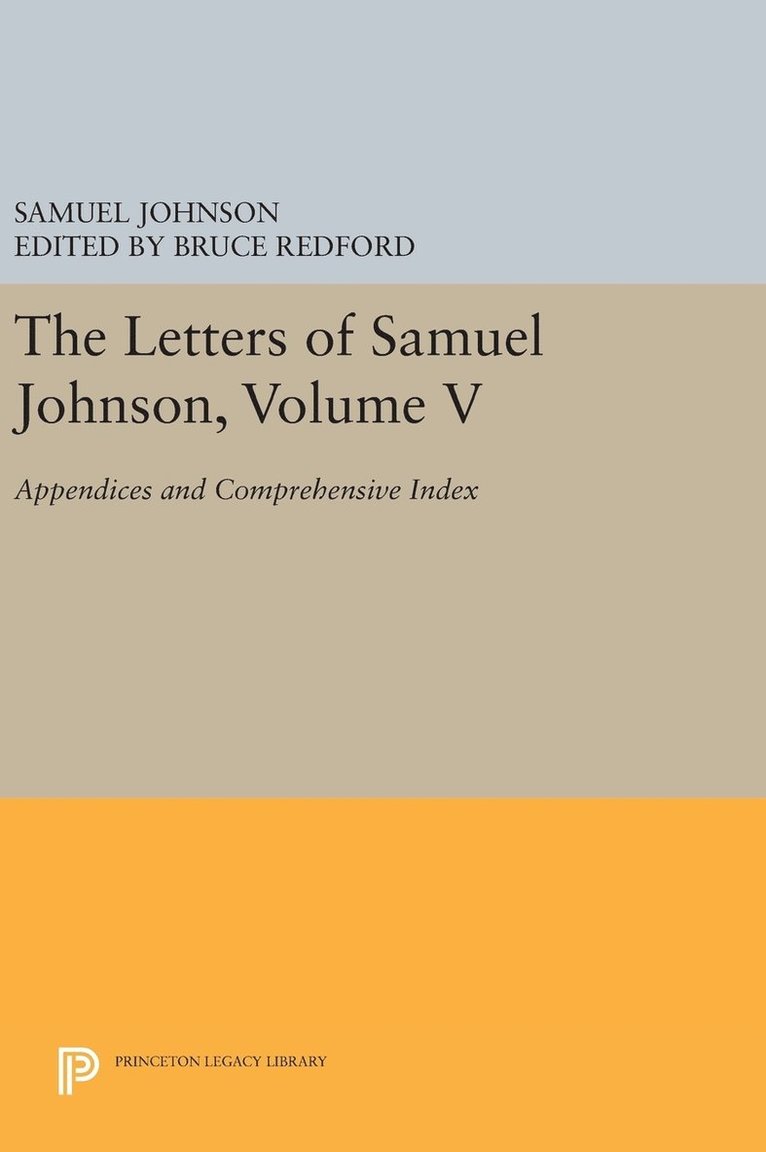 The Letters of Samuel Johnson, Volume V 1