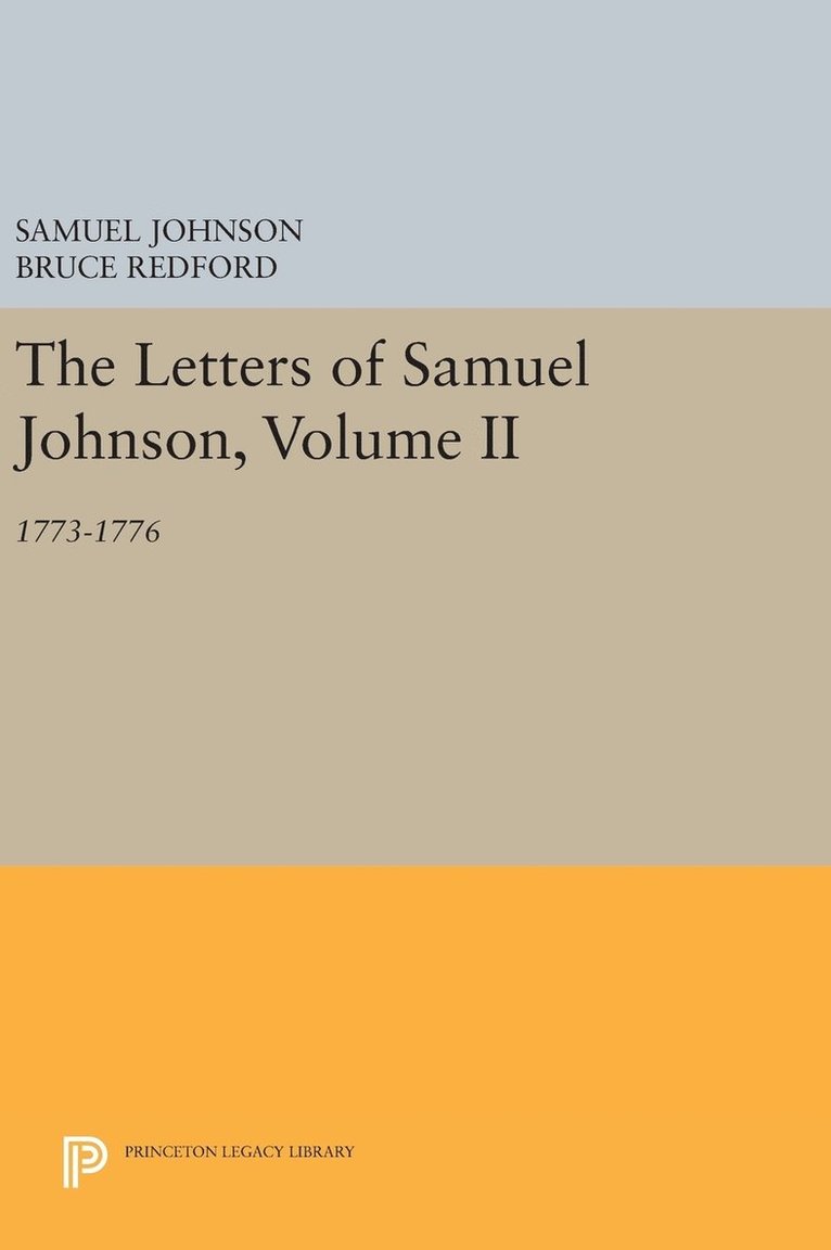 The Letters of Samuel Johnson, Volume II 1