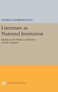 bokomslag Literature as National Institution
