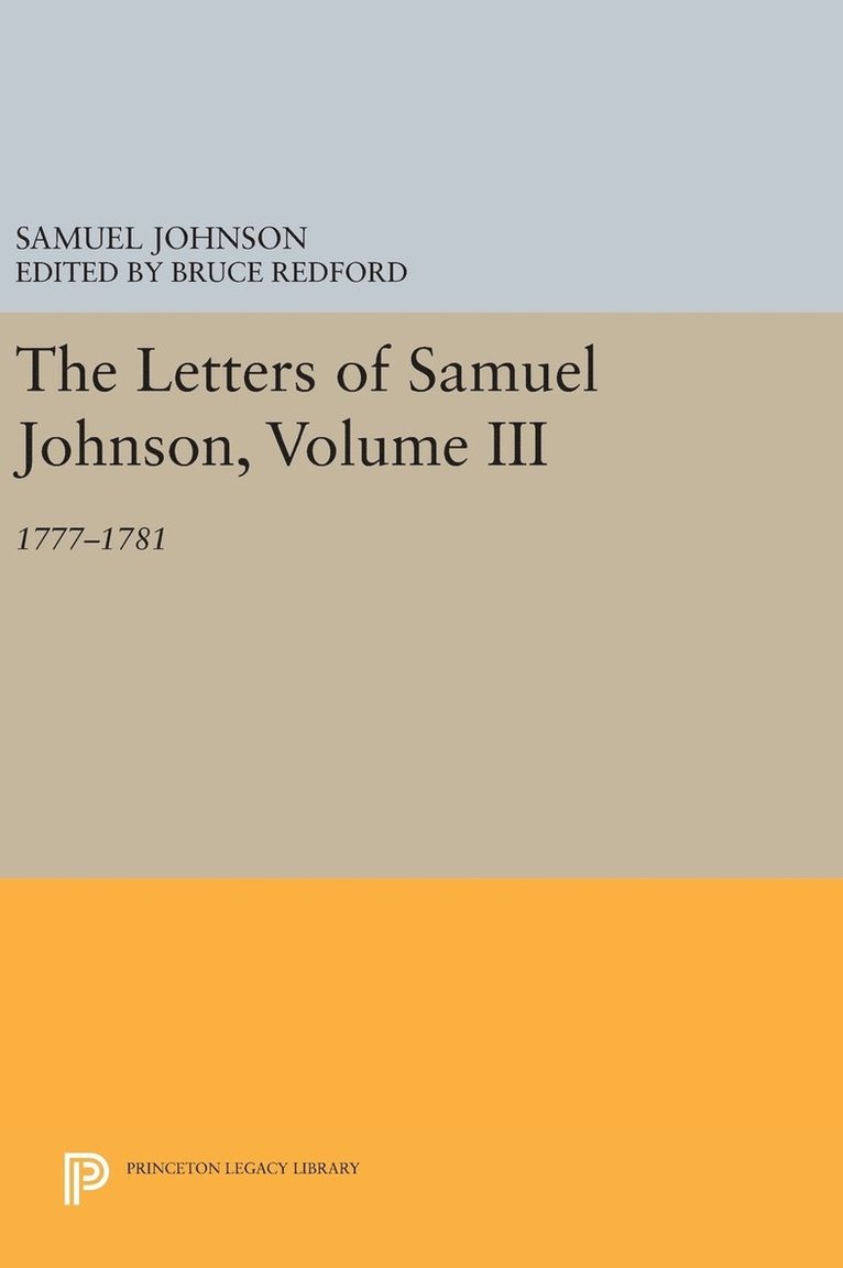 The Letters of Samuel Johnson, Volume III 1