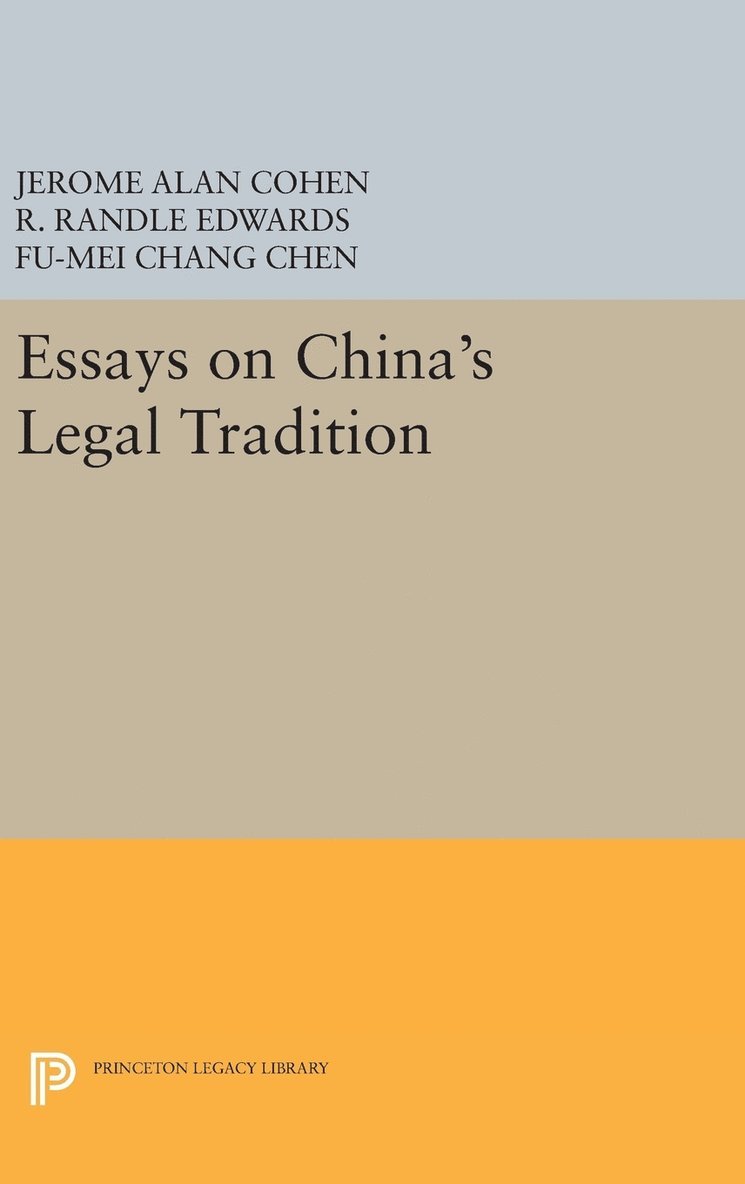 Essays on China's Legal Tradition 1
