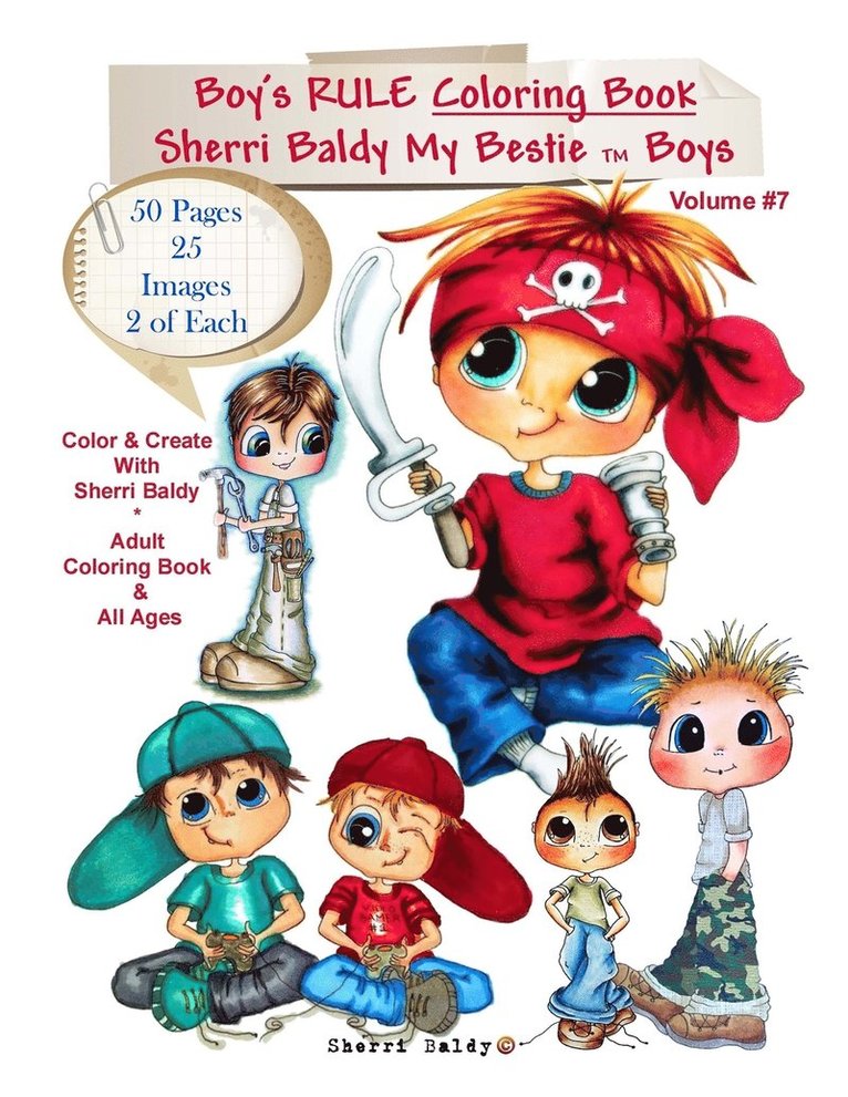 Sherri Baldy My-Besties Boys Rule Coloring Book 1